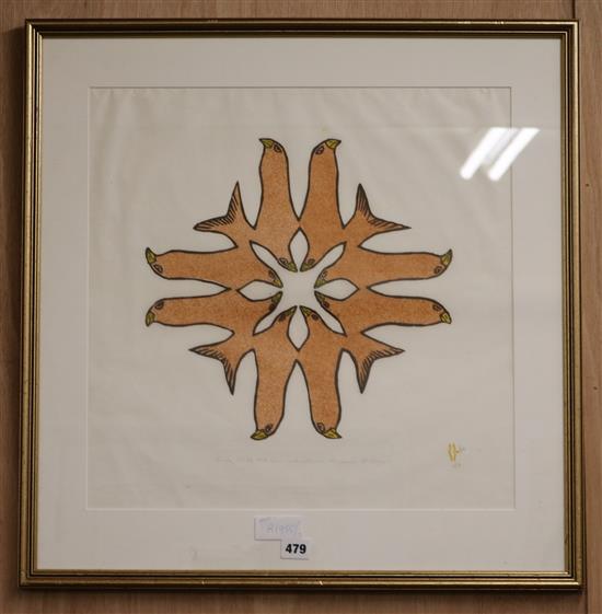 M. Lassa Hagpi, limited edition print Birds, 46 x 46cm